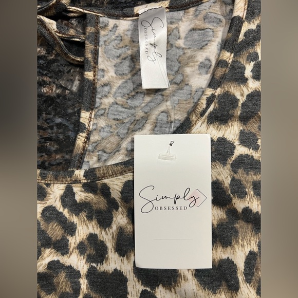 Leopard Print Elastic Waist Short Sleeve Romper Size SMALL NEW! - Picture 12 of 16